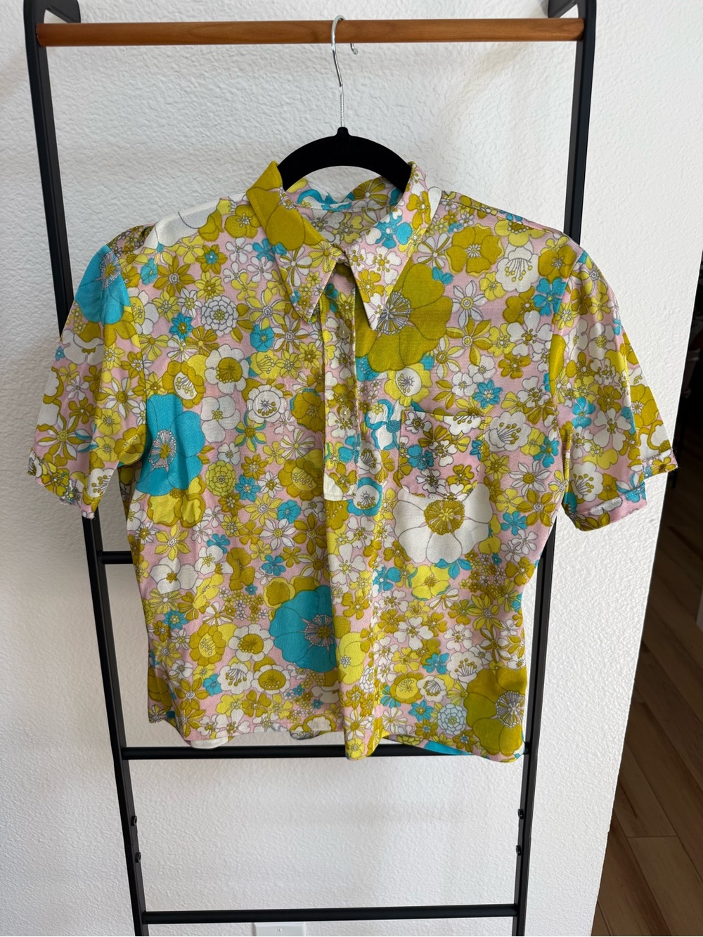 Vintage Dagger Collar 70s Polo Shirt